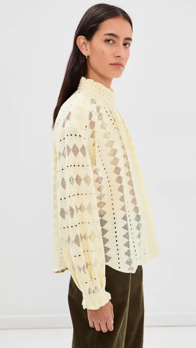 ALIX OF BOHEMIA Poet Savanna Lattice Blouse | Thumbnail 4 ALIX OF BOHEMIA Poet Savanna Lattice Blouse | Thumbnail 4
