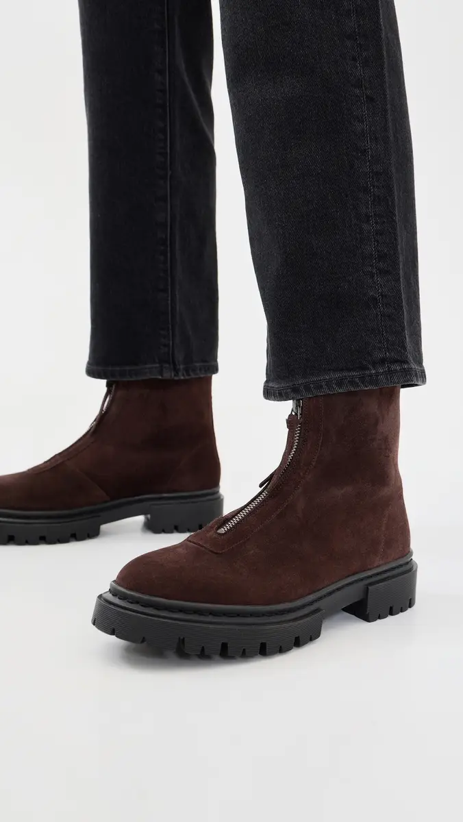 Staud Miles Suede Zip Ankle Boots | Thumbnail 3 Staud Miles Suede Zip Ankle Boots | Thumbnail 3