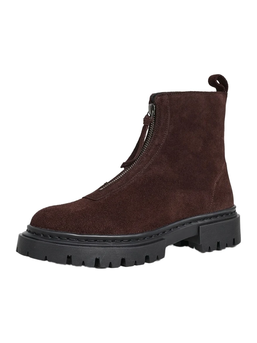 Miles Suede Zip Ankle Boots