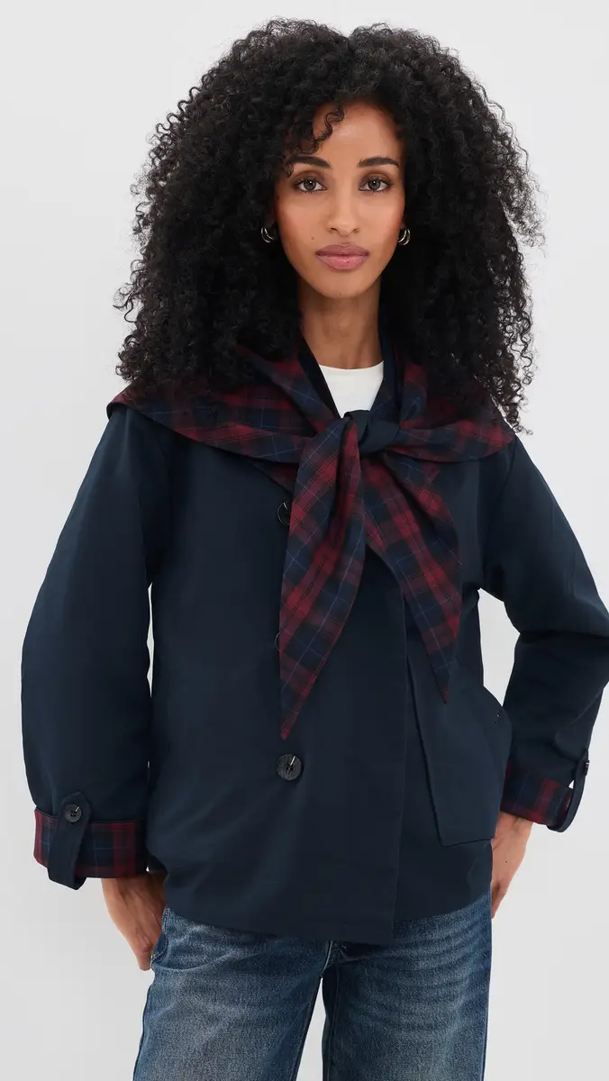 Avec Les Filles Scarf Reversible Barn Jacket | Thumbnail 2 Avec Les Filles Scarf Reversible Barn Jacket | Thumbnail 2