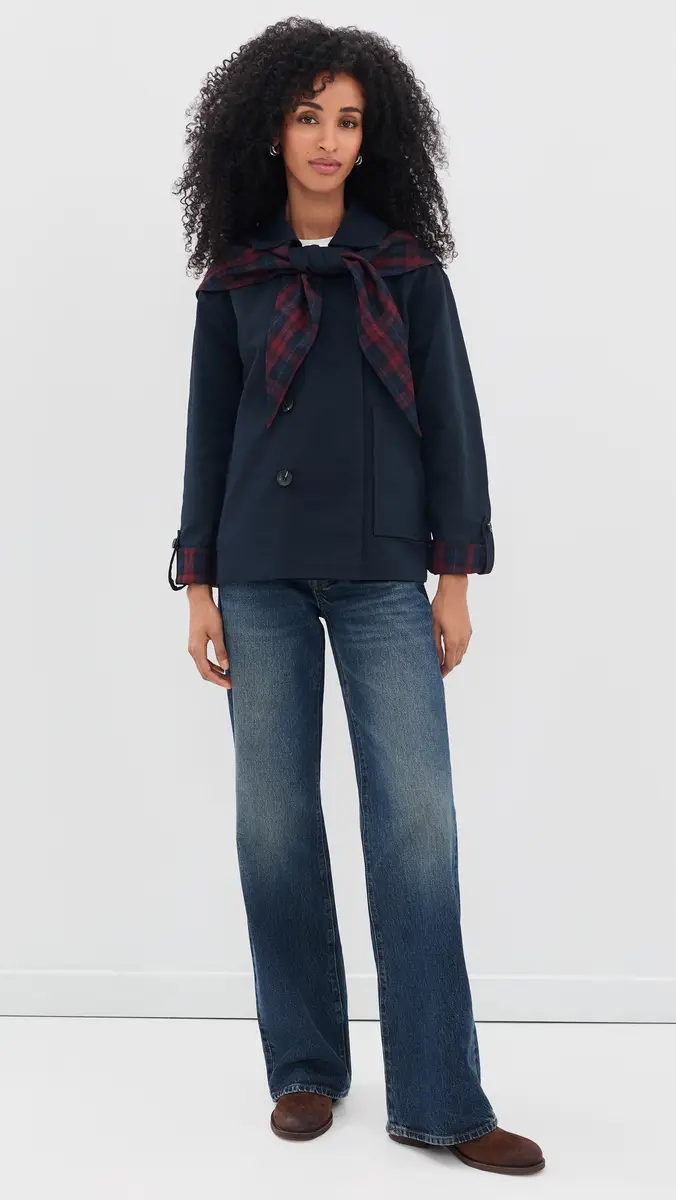 Avec Les Filles Scarf Reversible Barn Jacket | Thumbnail 5 Avec Les Filles Scarf Reversible Barn Jacket | Thumbnail 5