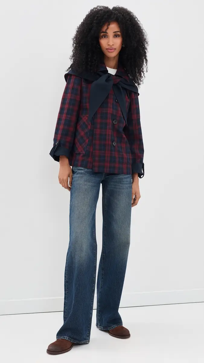 Avec Les Filles Scarf Reversible Barn Jacket | Thumbnail 6 Avec Les Filles Scarf Reversible Barn Jacket | Thumbnail 6