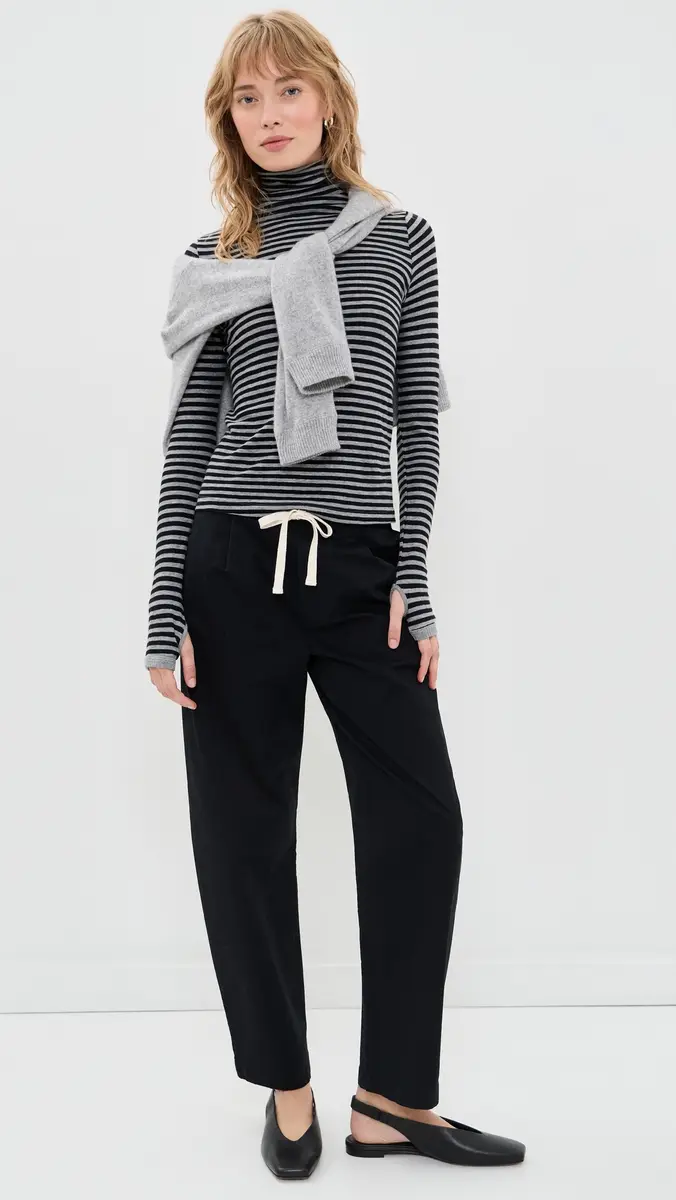 ENZA COSTA New Classic Striped Turtleneck Top | Thumbnail 5