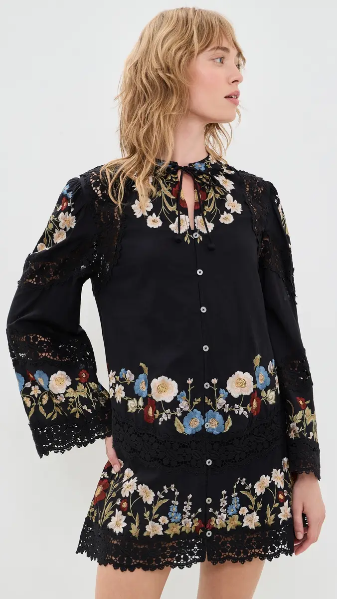 Sea Ruwa Embroidered Flare Mini Dress | Thumbnail 2 Sea Ruwa Embroidered Flare Mini Dress | Thumbnail 2