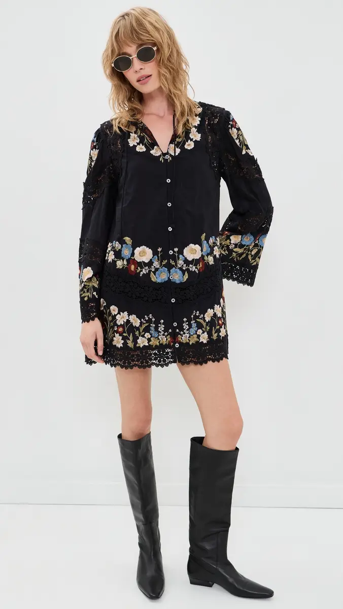 Sea Ruwa Embroidered Flare Mini Dress | Thumbnail 5 Sea Ruwa Embroidered Flare Mini Dress | Thumbnail 5