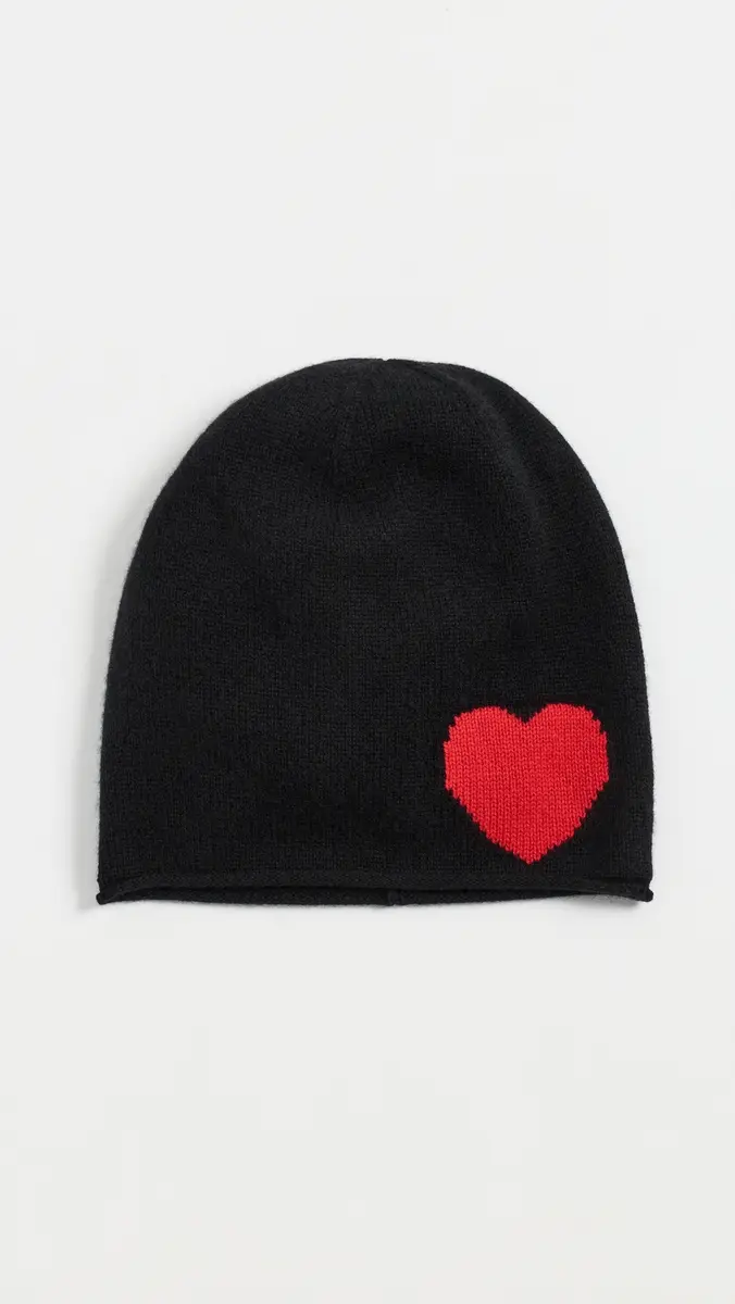 Carolina Amato Cashmere Blend Heart Beanie | Thumbnail 2 Carolina Amato Cashmere Blend Heart Beanie | Thumbnail 2