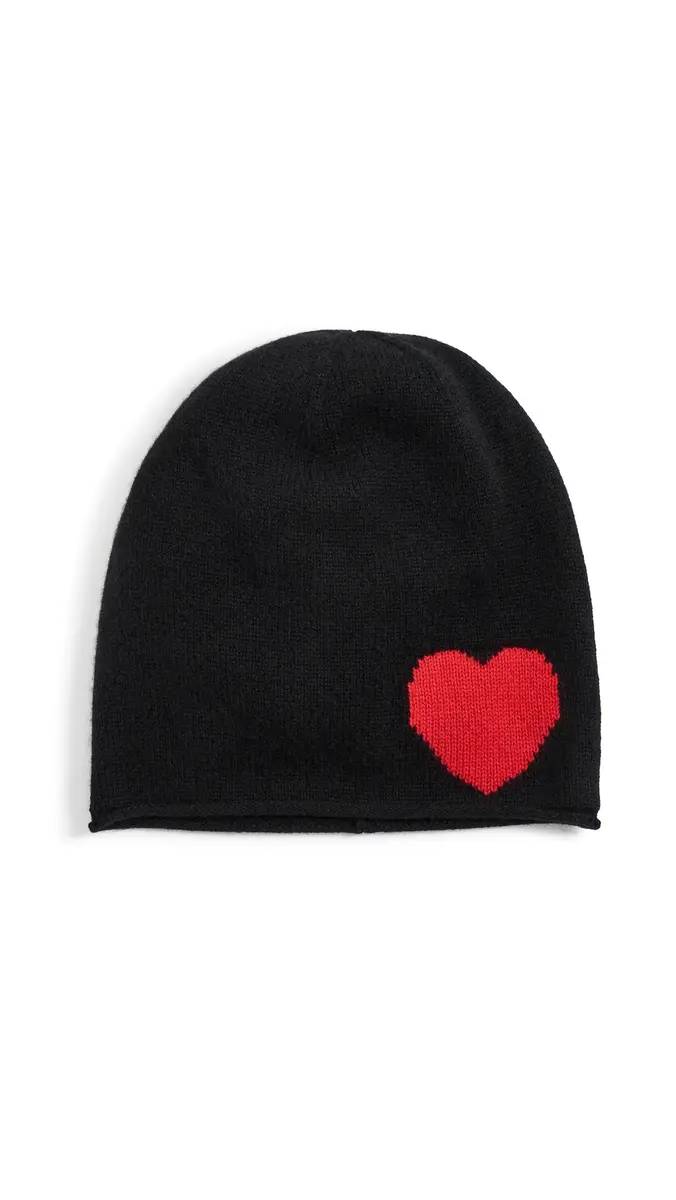 Carolina Amato Cashmere Blend Heart Beanie | Thumbnail 5 Carolina Amato Cashmere Blend Heart Beanie | Thumbnail 5