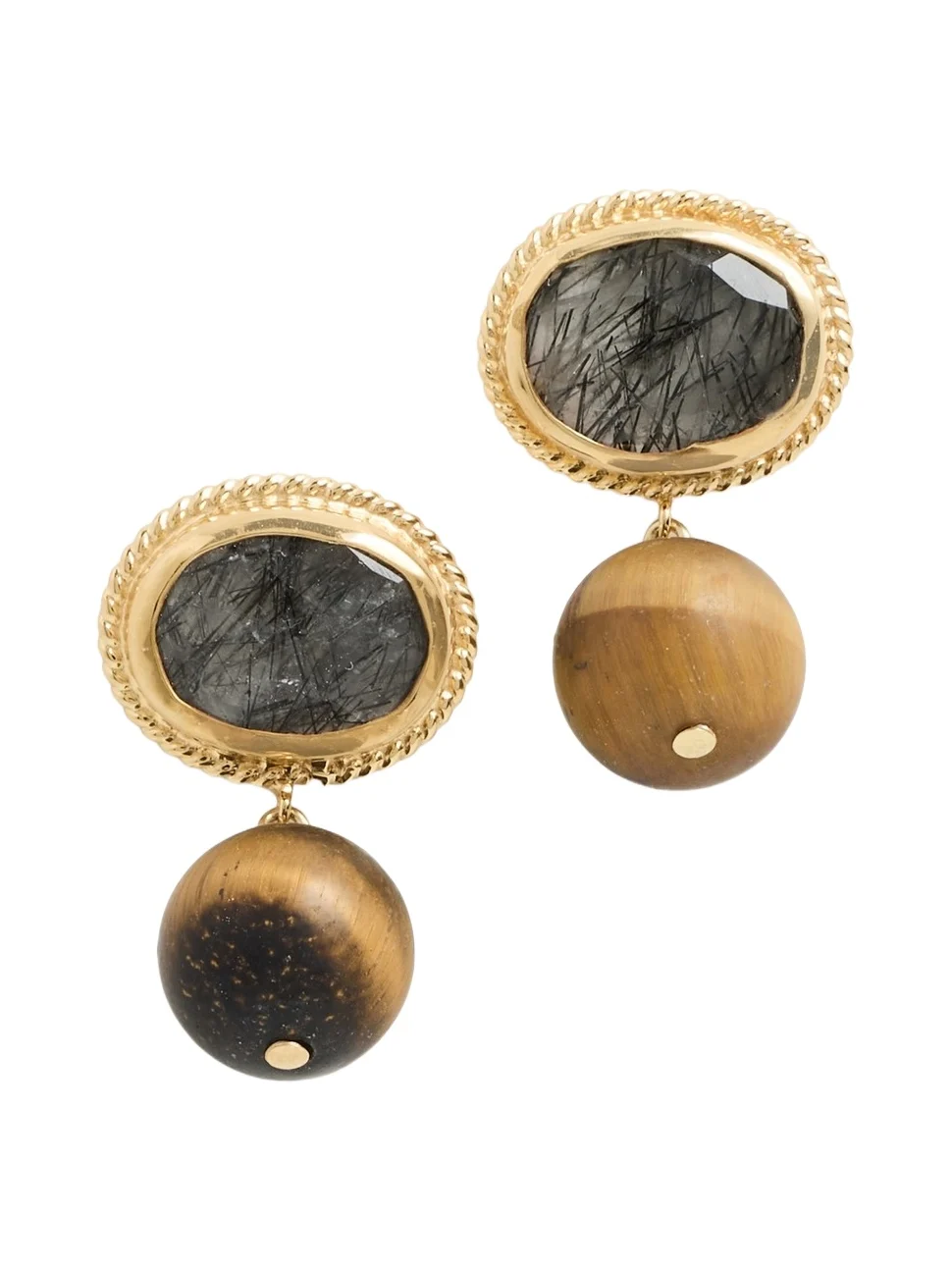 Black Rutilated Quartz Earrings Black Rutilated Quartz Earrings