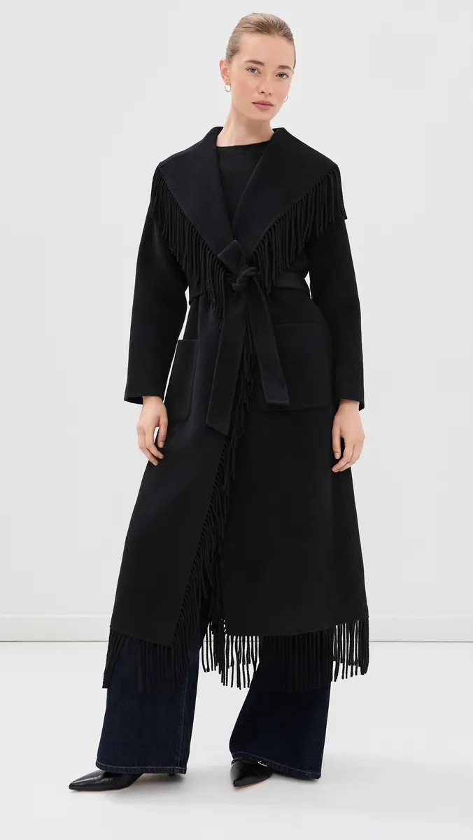 Simkhai Carrie Fringe Robe Coat | Thumbnail 3 Simkhai Carrie Fringe Robe Coat | Thumbnail 3
