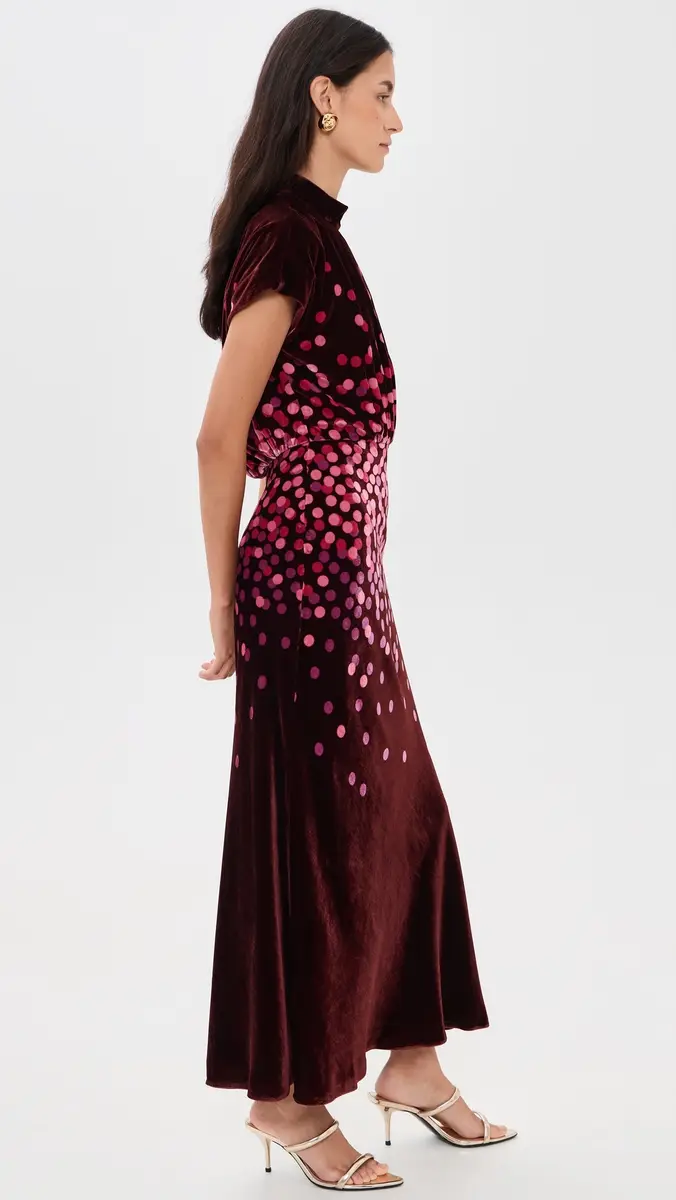 Saloni Fabienne Velvet Dress | Thumbnail 4 Saloni Fabienne Velvet Dress | Thumbnail 4