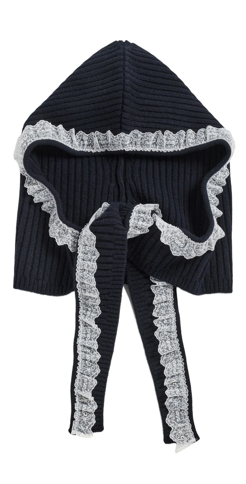 Ganni Compact Wool Lace Balaclava