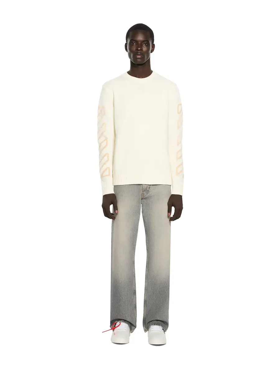 Off-White Diagonal Arrow Fuzzy Knit Crewneck | Thumbnail 2 Off-White Diagonal Arrow Fuzzy Knit Crewneck | Thumbnail 2