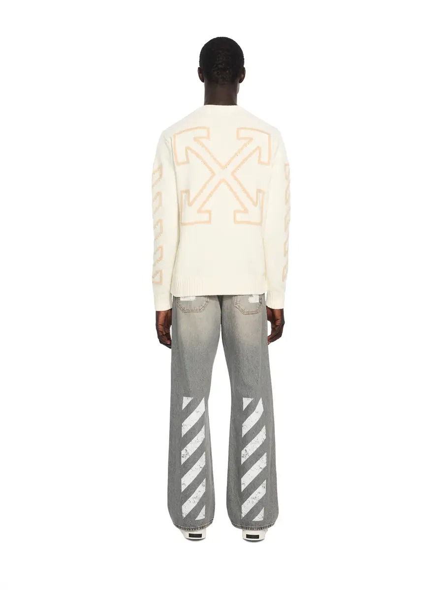 Off-White Diagonal Arrow Fuzzy Knit Crewneck | Thumbnail 4 Off-White Diagonal Arrow Fuzzy Knit Crewneck | Thumbnail 4