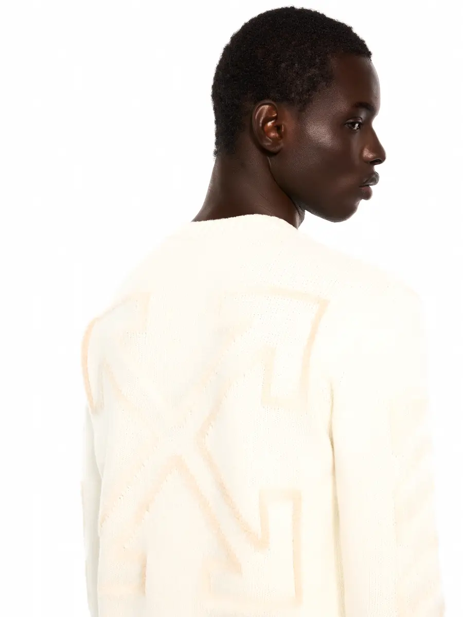 Off-White Diagonal Arrow Fuzzy Knit Crewneck | Thumbnail 5 Off-White Diagonal Arrow Fuzzy Knit Crewneck | Thumbnail 5