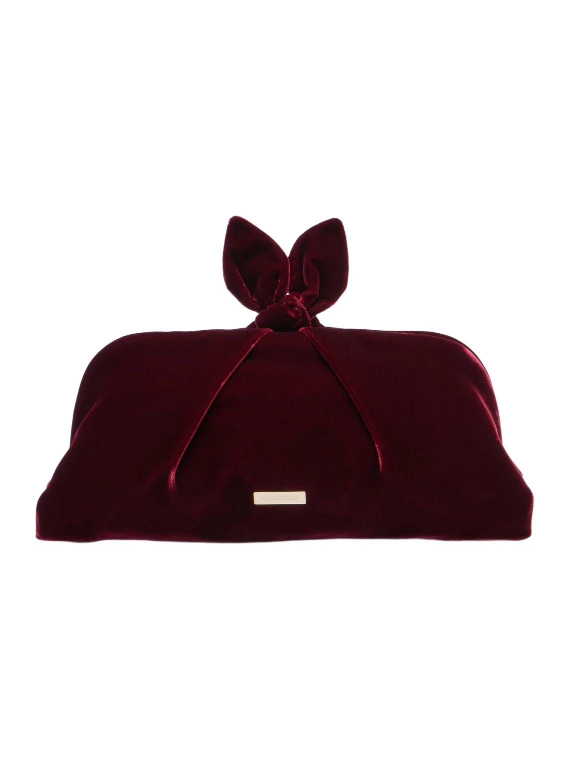 Aquazzura Bow Tie Small velvet clutch