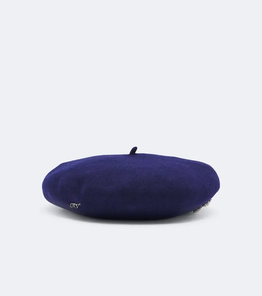 Roger Vivier Crystal-embellished wool beret | Thumbnail 3 Roger Vivier Crystal-embellished wool beret | Thumbnail 3