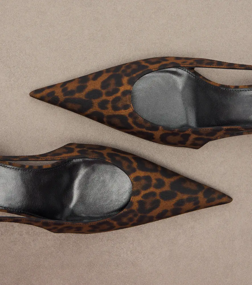 Saint Laurent Secret leopard-print slingback pumps | Thumbnail 2