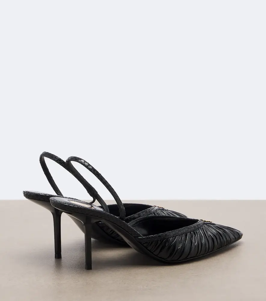Saint Laurent Folie Cassandre leather slingback pumps | Thumbnail 4 Saint Laurent Folie Cassandre leather slingback pumps | Thumbnail 4