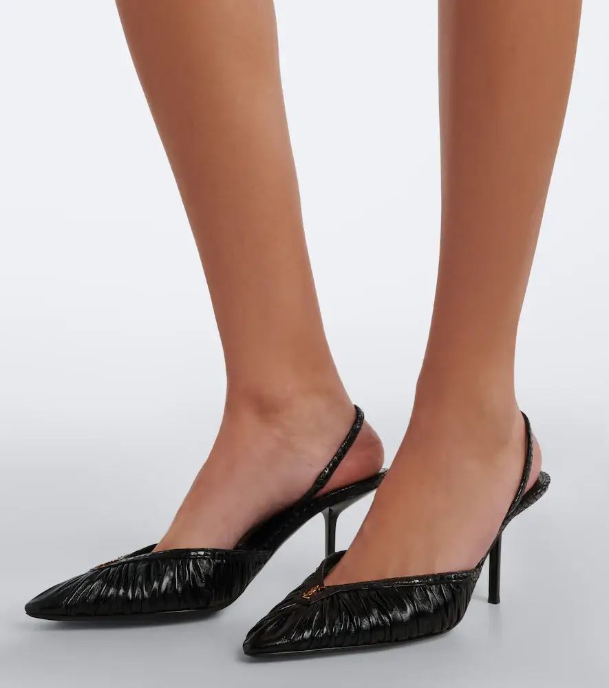 Saint Laurent Folie Cassandre leather slingback pumps | Thumbnail 6 Saint Laurent Folie Cassandre leather slingback pumps | Thumbnail 6