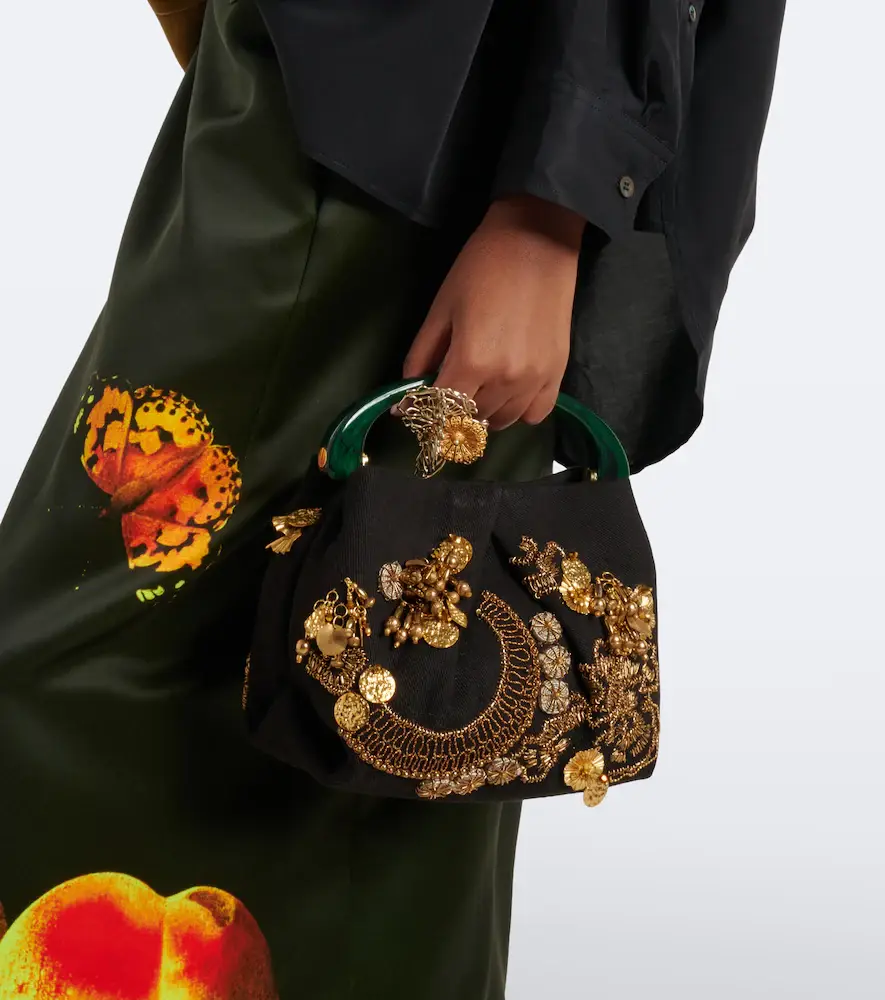 Dries Van Noten Small embellished top-handle bag | Thumbnail 6 Dries Van Noten Small embellished top-handle bag | Thumbnail 6