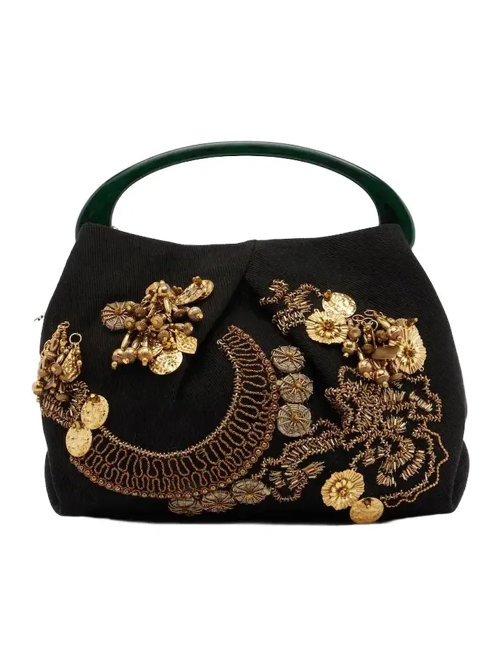 Dries Van Noten Small embellished top-handle bag