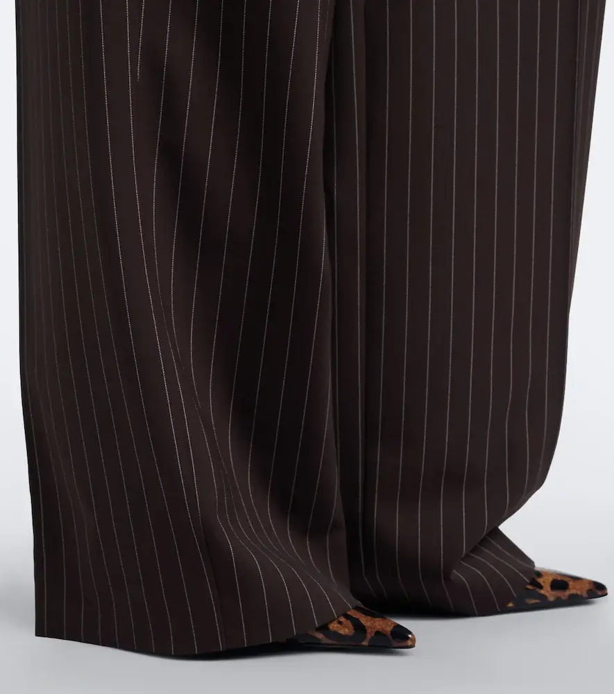 Dolce & Gabbana Pinstripe wool-blend wide-leg pants | Thumbnail 4 Dolce & Gabbana Pinstripe wool-blend wide-leg pants | Thumbnail 4