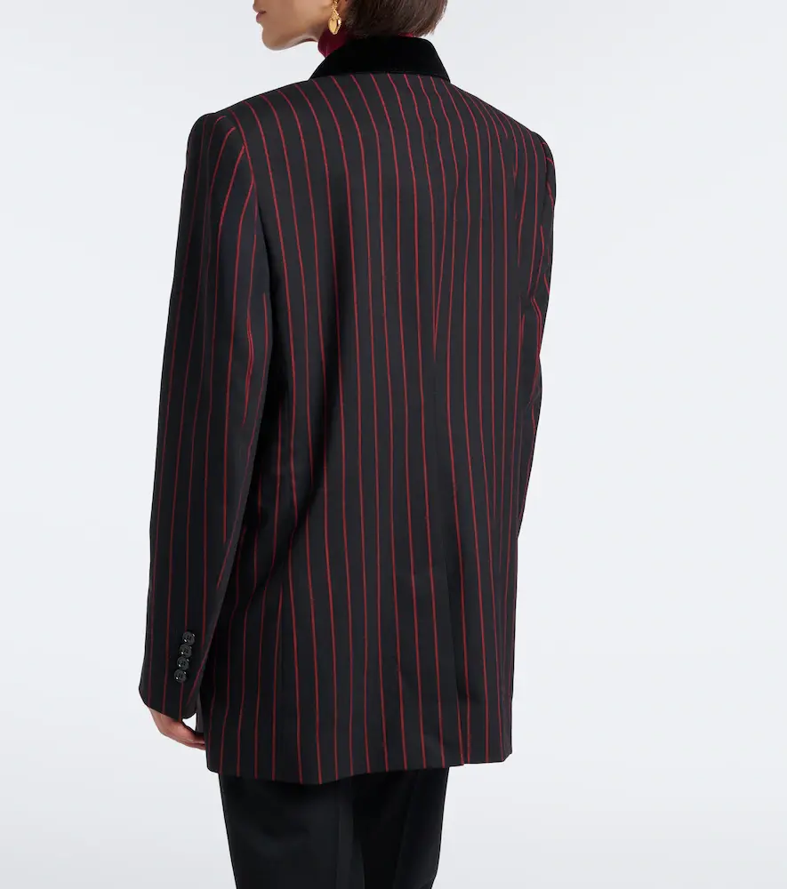 Dolce & Gabbana Chalk stripe wool and cotton-blend blazer | Thumbnail 2
