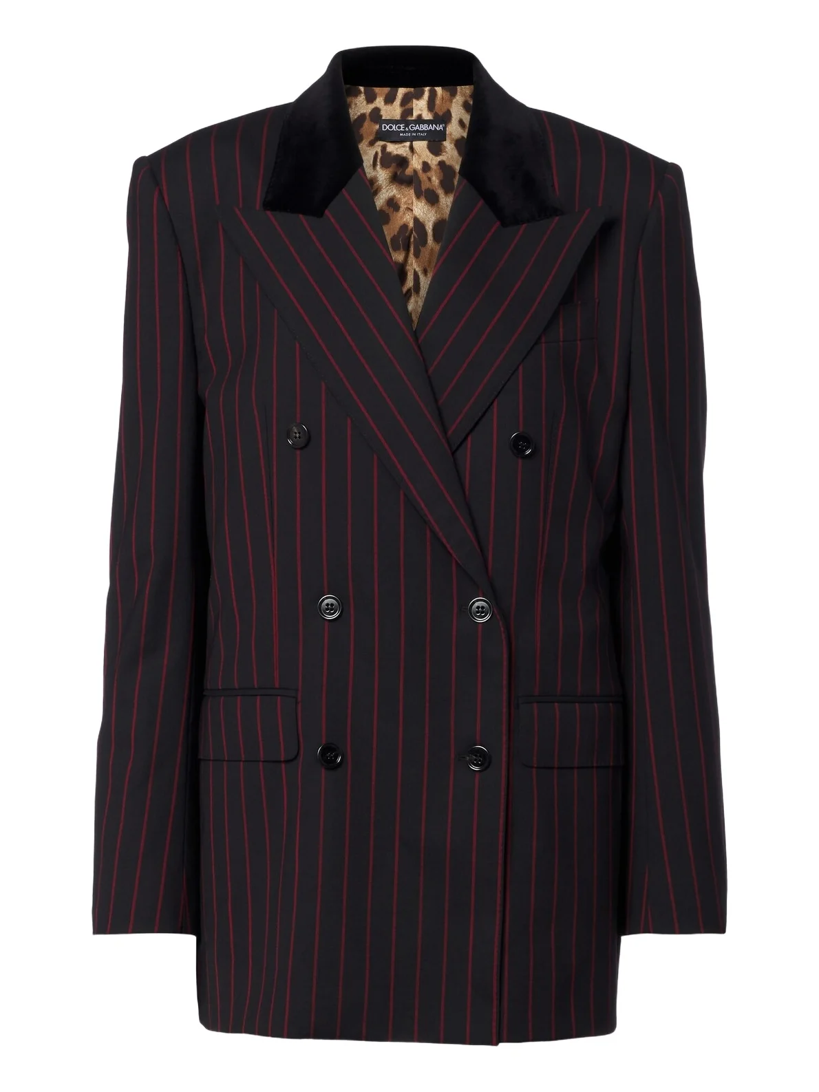 Dolce & Gabbana Chalk stripe wool and cotton-blend blazer