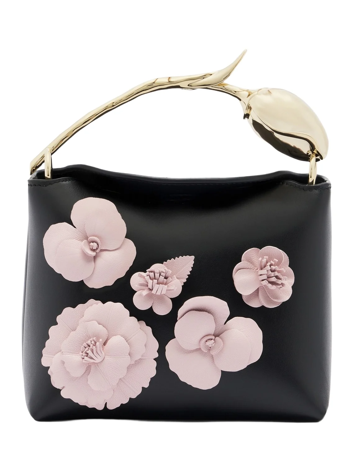 Erdem Bloom Mini appliqué leather top-handle bag