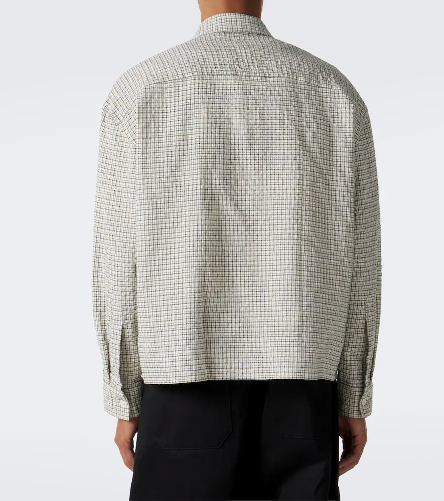 Studio Nicholson Checked cotton shirt | Thumbnail 4 Studio Nicholson Checked cotton shirt | Thumbnail 4