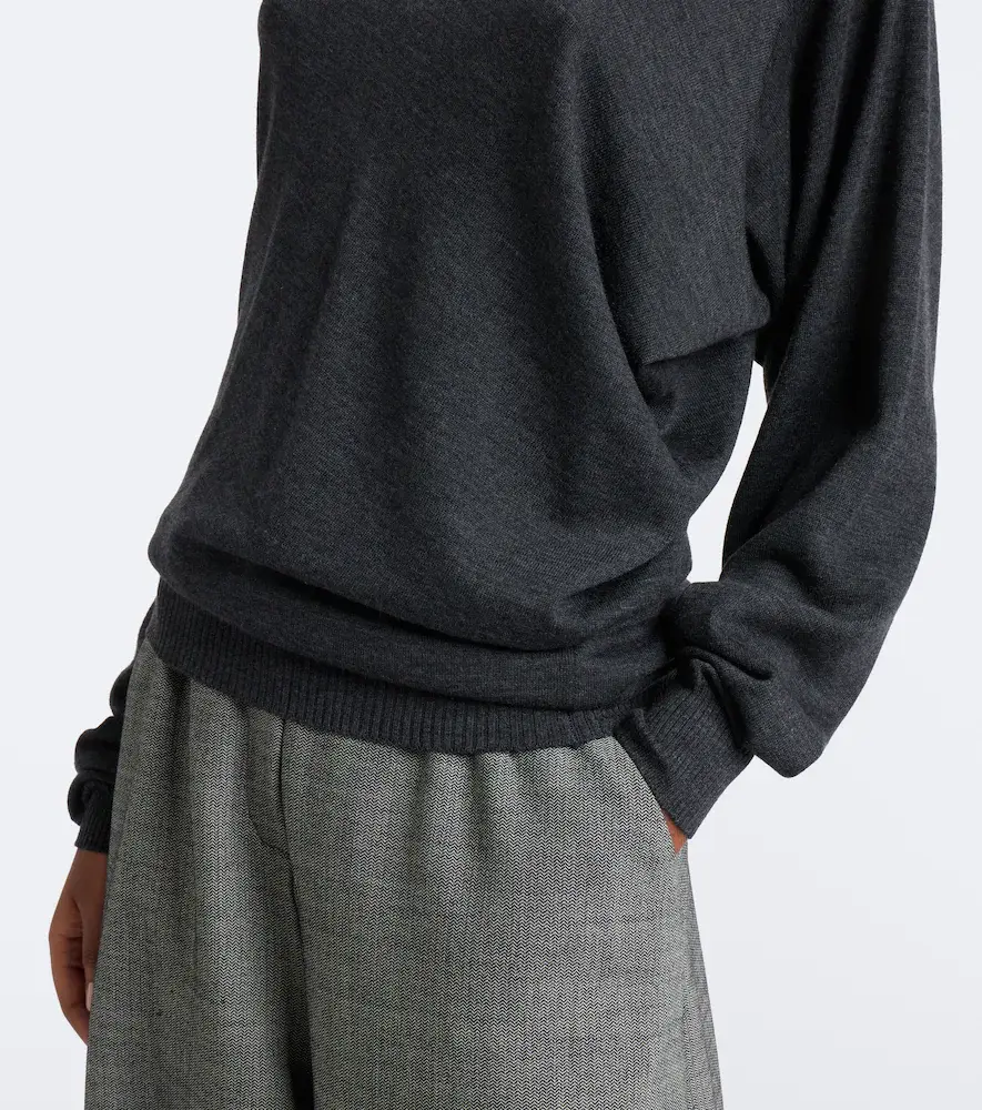 Magda Butrym Draped wool turtleneck sweater | Thumbnail 6