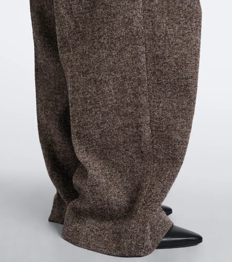 Magda Butrym Herringbone wool-blend wide-leg pants | Thumbnail 3 Magda Butrym Herringbone wool-blend wide-leg pants | Thumbnail 3