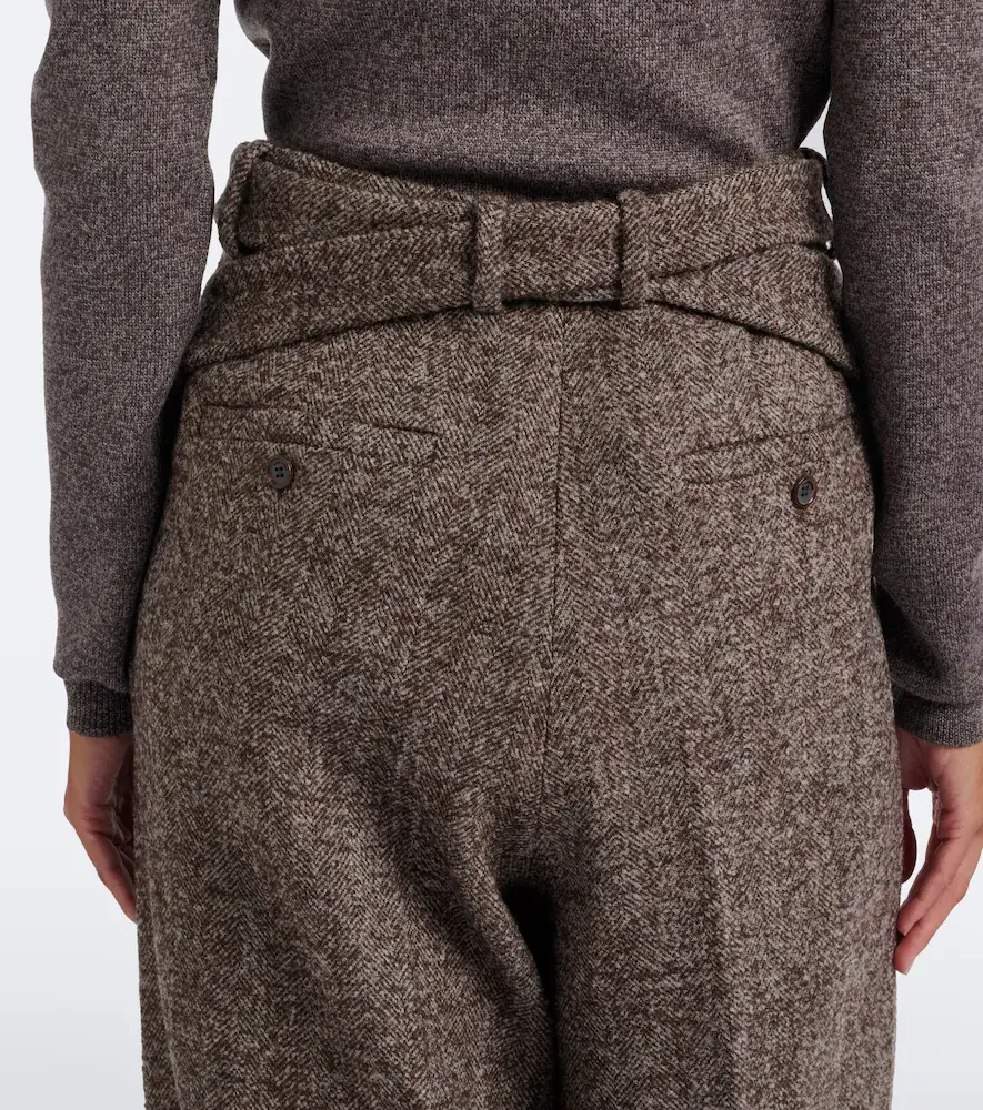 Magda Butrym Herringbone wool-blend wide-leg pants | Thumbnail 4 Magda Butrym Herringbone wool-blend wide-leg pants | Thumbnail 4