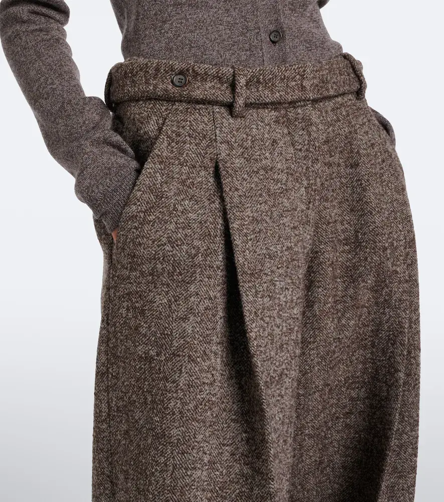 Magda Butrym Herringbone wool-blend wide-leg pants | Thumbnail 5 Magda Butrym Herringbone wool-blend wide-leg pants | Thumbnail 5