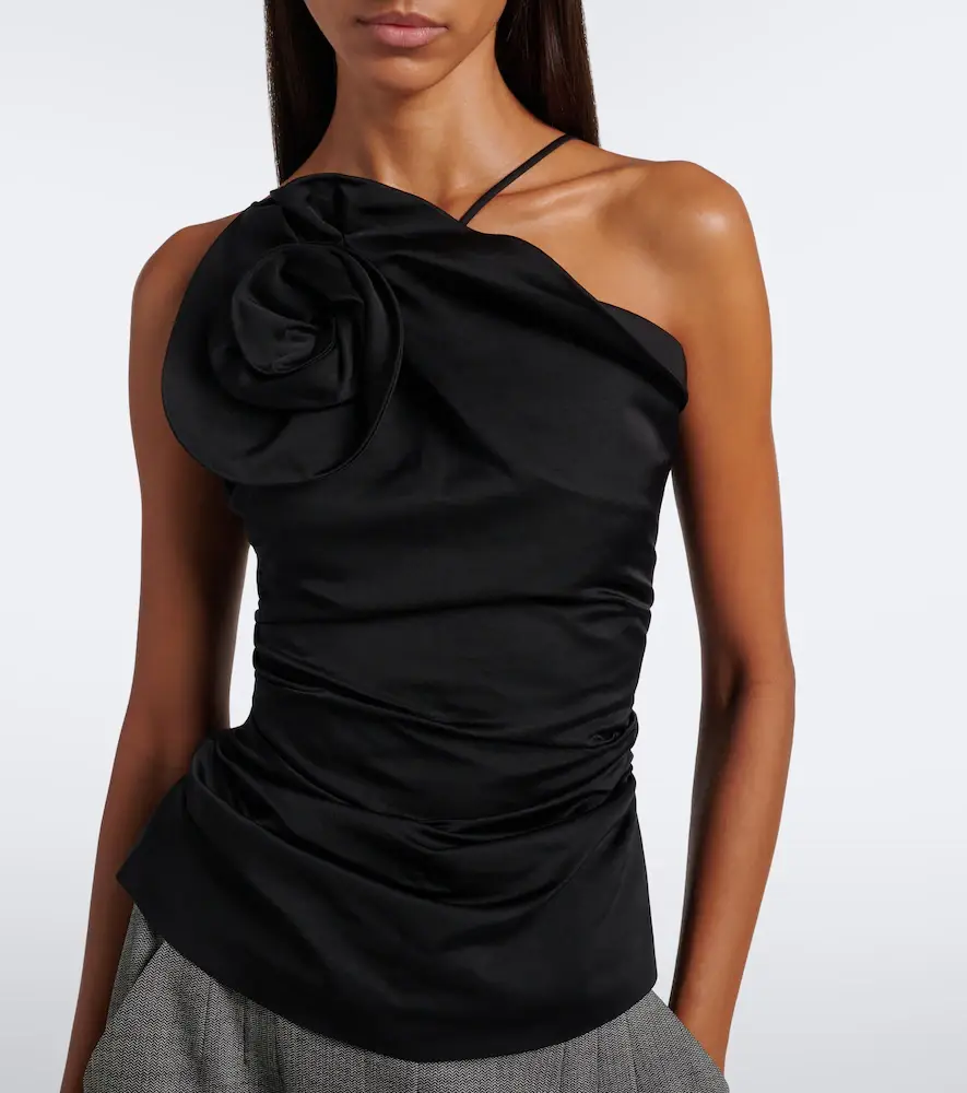 Magda Butrym Floral-appliqué cotton and silk top | Thumbnail 2