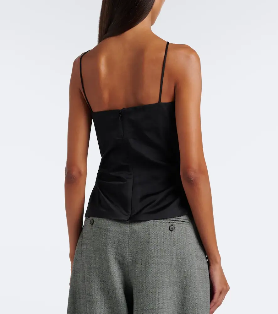 Magda Butrym Floral-appliqué cotton and silk top | Thumbnail 5
