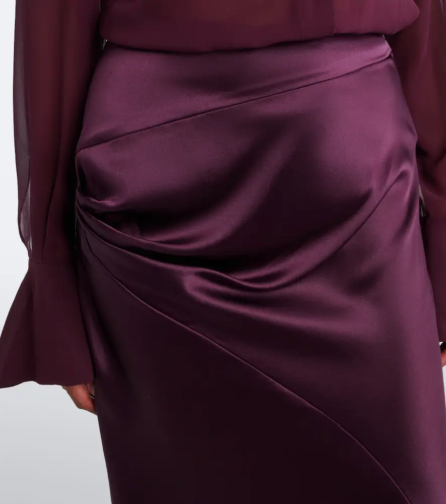 Nina Ricci Silk-blend midi skirt | Thumbnail 4 Nina Ricci Silk-blend midi skirt | Thumbnail 4