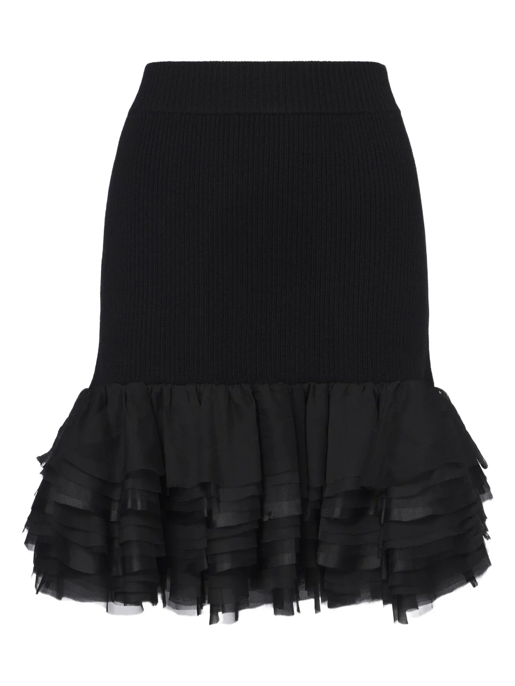 Nina Ricci Ruffled wool and cashmere miniskirt