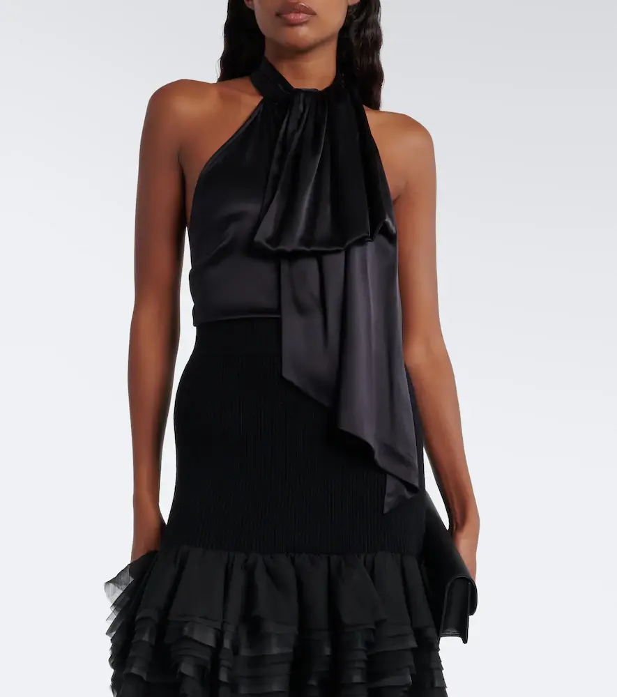 Nina Ricci Silk-blend satin top | Thumbnail 3 Nina Ricci Silk-blend satin top | Thumbnail 3