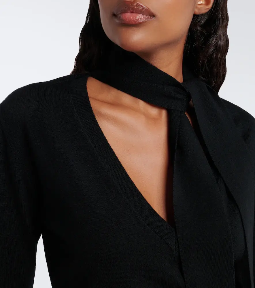 Nina Ricci Lace-trimmed wool-blend top | Thumbnail 6 Nina Ricci Lace-trimmed wool-blend top | Thumbnail 6