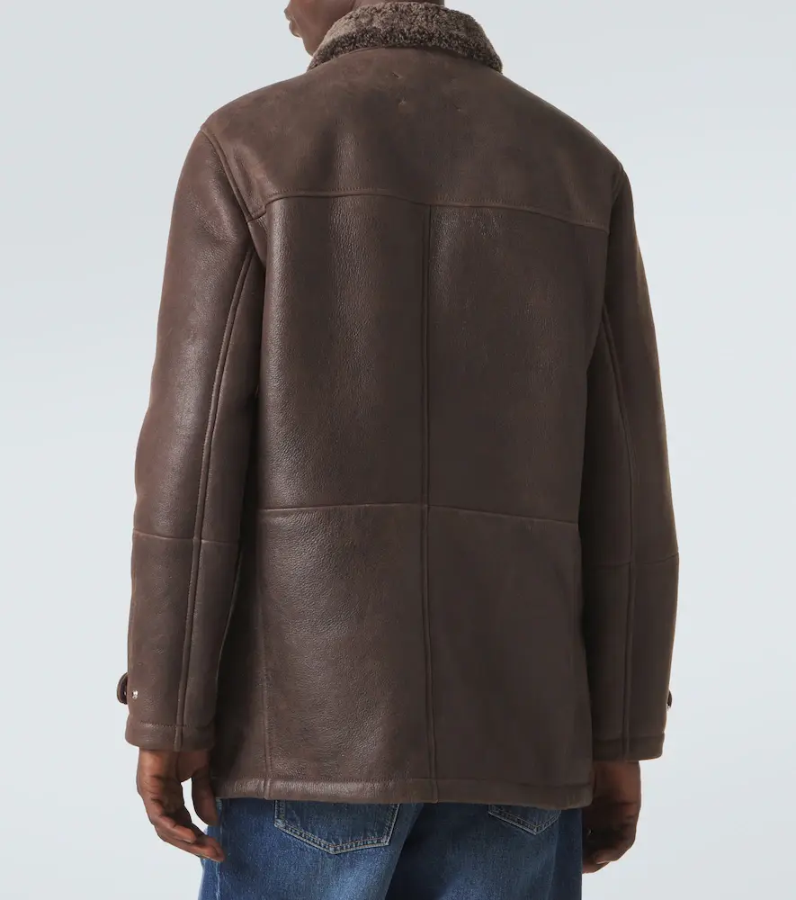 Brunello Cucinelli Shearling-lined leather jacket | Thumbnail 5