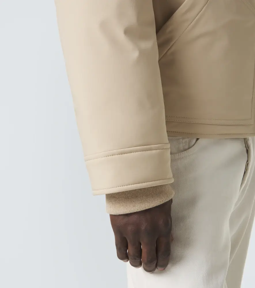 Brunello Cucinelli Leather-trimmed down jacket | Thumbnail 5 Brunello Cucinelli Leather-trimmed down jacket | Thumbnail 5