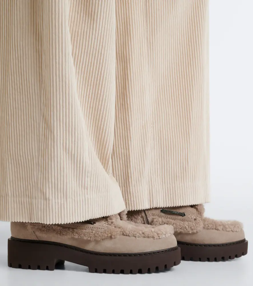 Brunello Cucinelli Monili shearing-lined suede lace-up boots | Thumbnail 5 Brunello Cucinelli Monili shearing-lined suede lace-up boots | Thumbnail 5