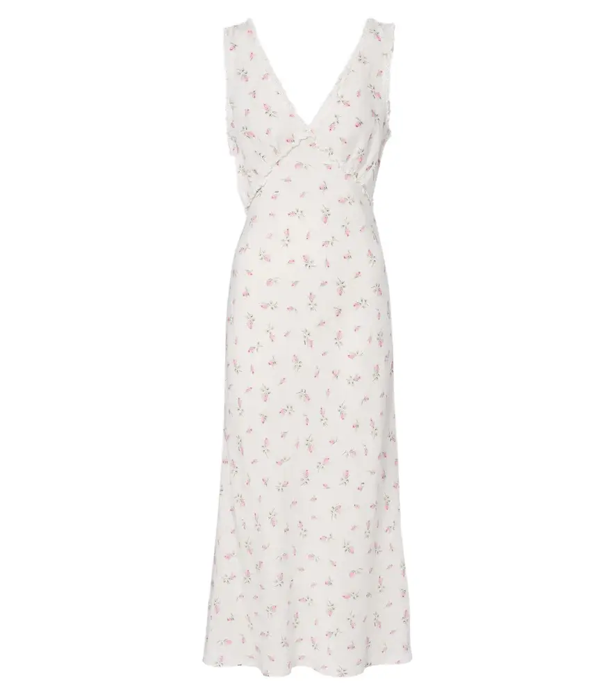 Rixo Sandrine floral cotton midi dress