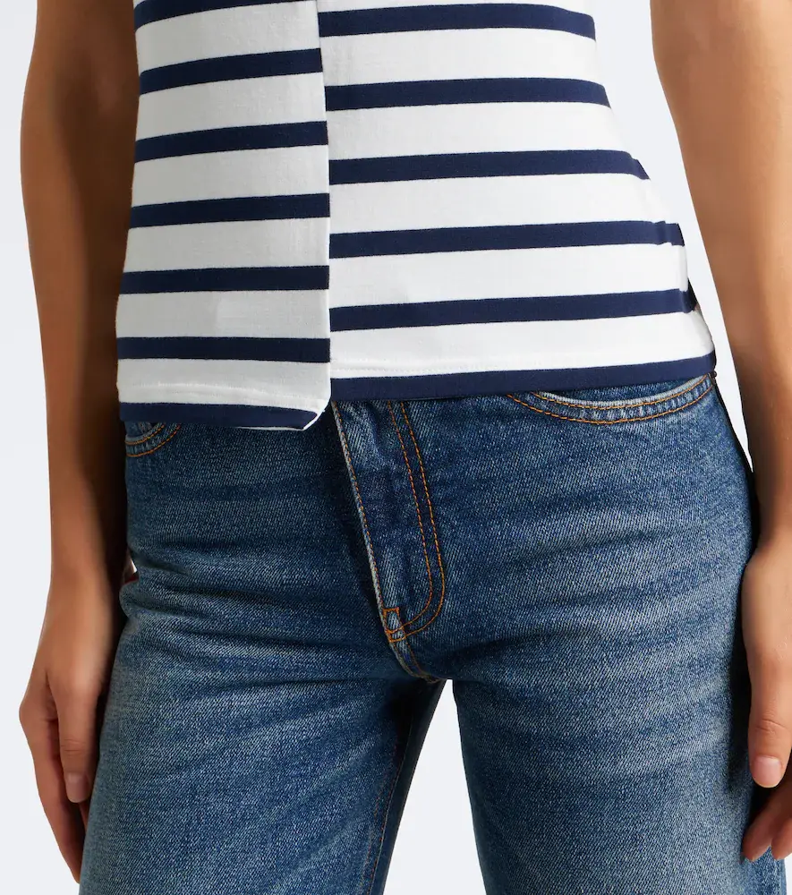 Jean Paul Gaultier Striped cotton-blend jersey tank top | Thumbnail 3 Jean Paul Gaultier Striped cotton-blend jersey tank top | Thumbnail 3