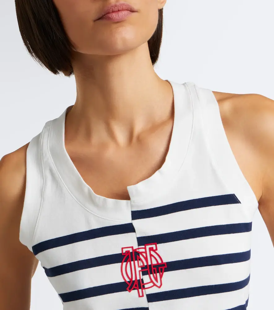 Jean Paul Gaultier Striped cotton-blend jersey tank top | Thumbnail 5 Jean Paul Gaultier Striped cotton-blend jersey tank top | Thumbnail 5