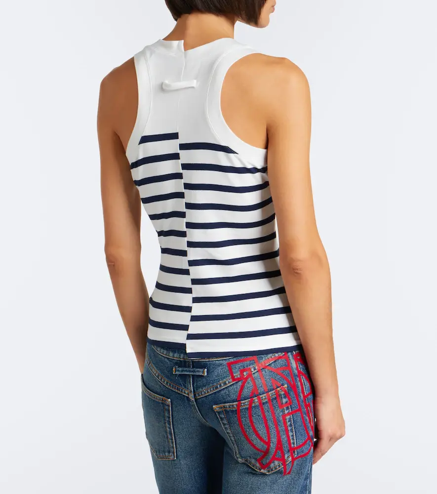 Jean Paul Gaultier Striped cotton-blend jersey tank top | Thumbnail 6 Jean Paul Gaultier Striped cotton-blend jersey tank top | Thumbnail 6
