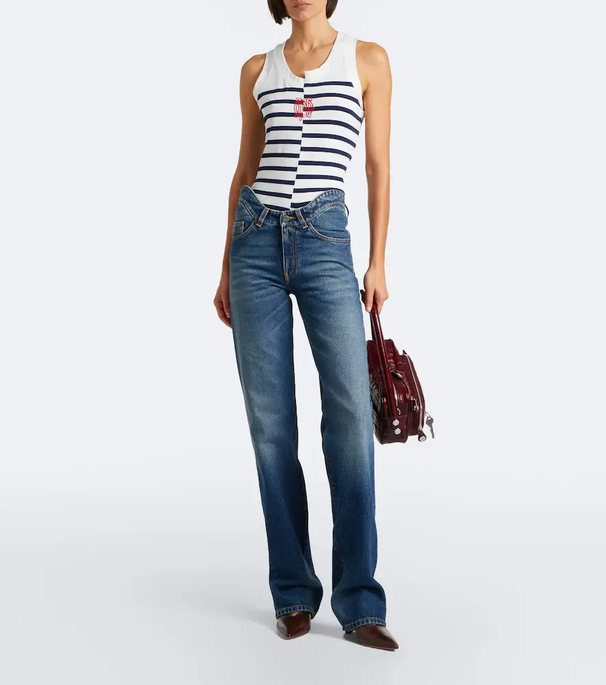 Jean Paul Gaultier Striped cotton-blend jersey tank top | Thumbnail 7 Jean Paul Gaultier Striped cotton-blend jersey tank top | Thumbnail 7