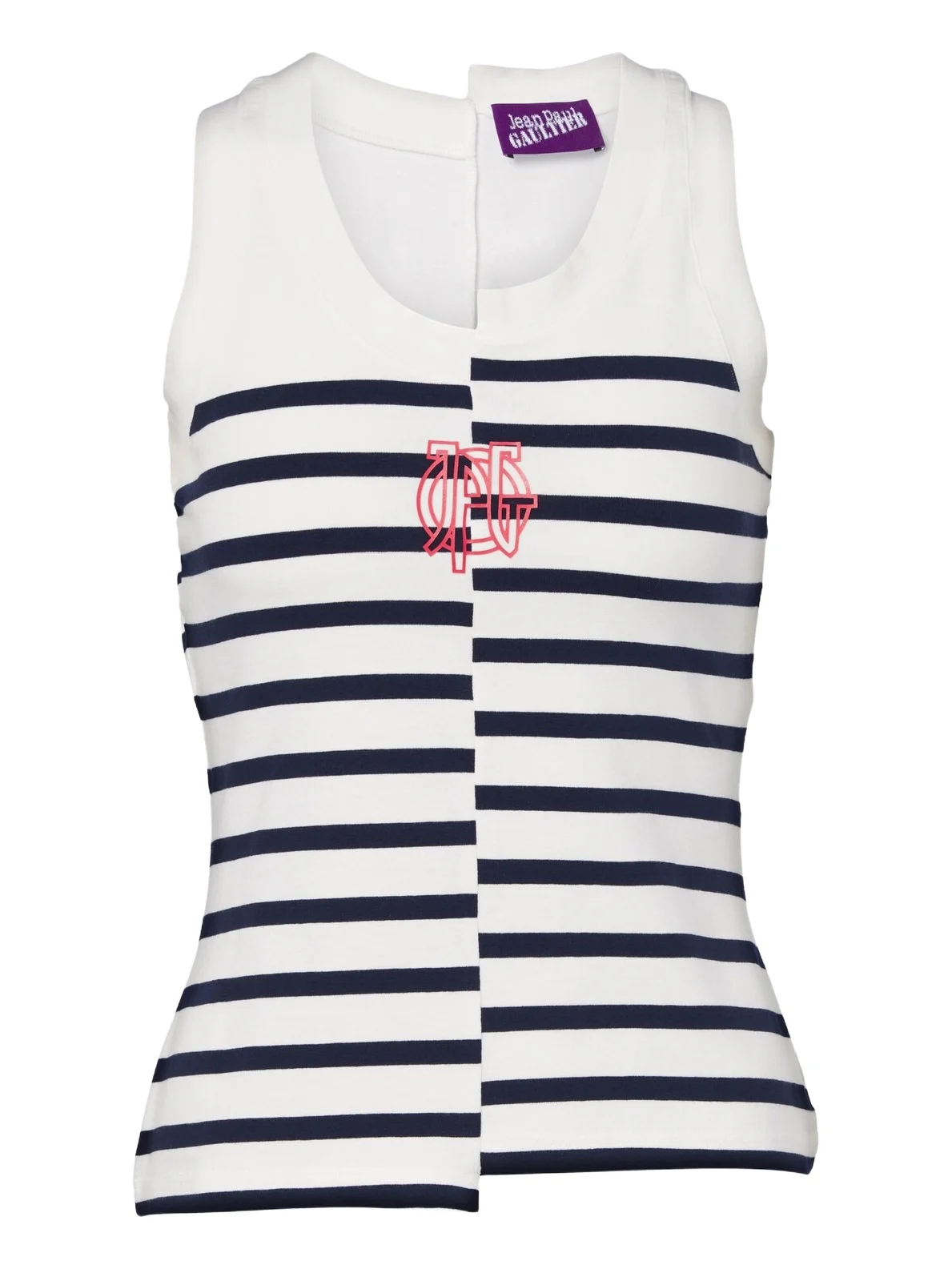 Jean Paul Gaultier Striped cotton-blend jersey tank top