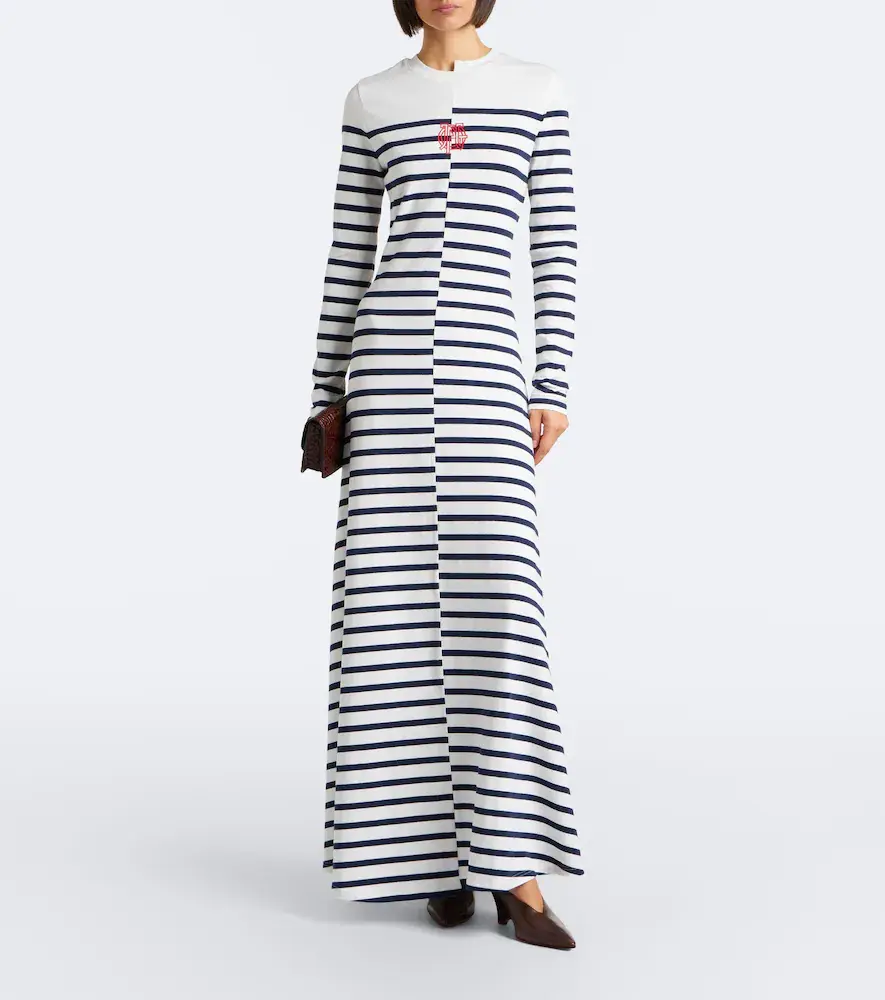 Jean Paul Gaultier Striped cotton-blend jersey maxi dress | Thumbnail 3 Jean Paul Gaultier Striped cotton-blend jersey maxi dress | Thumbnail 3